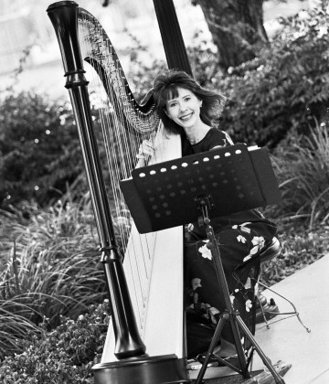 Catherine Way is a professional harpist for Harp Strings Inc